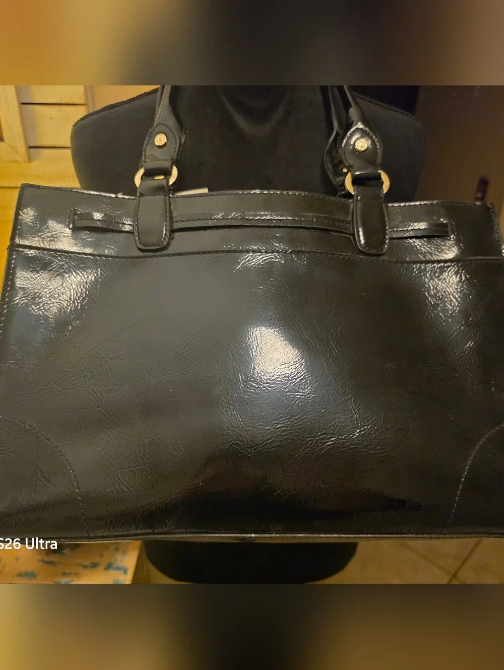 NWT Large Liz Claiborne Patent Leather Satchel